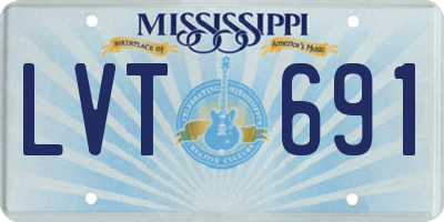 MS license plate LVT691