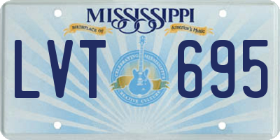 MS license plate LVT695