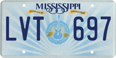 MS license plate LVT697