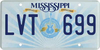 MS license plate LVT699