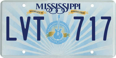 MS license plate LVT717