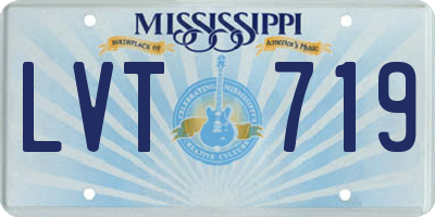 MS license plate LVT719