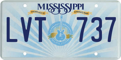 MS license plate LVT737