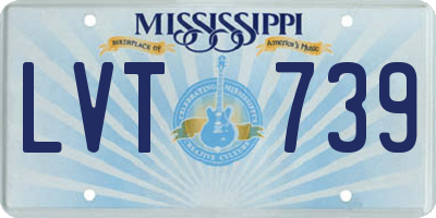 MS license plate LVT739