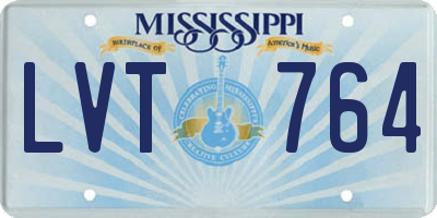 MS license plate LVT764