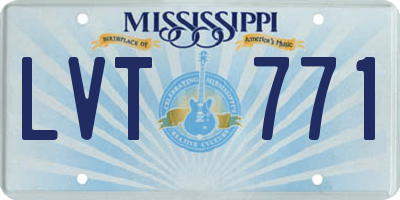 MS license plate LVT771