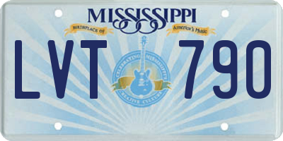 MS license plate LVT790