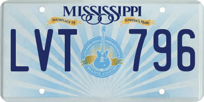MS license plate LVT796