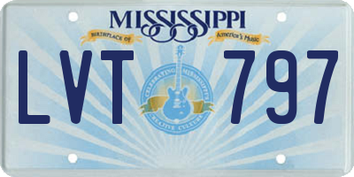 MS license plate LVT797