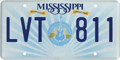 MS license plate LVT811