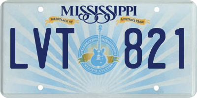 MS license plate LVT821