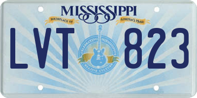 MS license plate LVT823