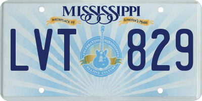 MS license plate LVT829
