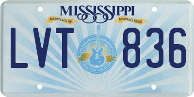 MS license plate LVT836