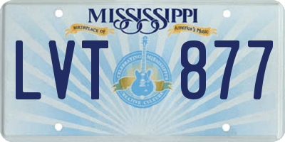 MS license plate LVT877