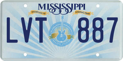 MS license plate LVT887