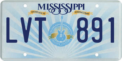 MS license plate LVT891