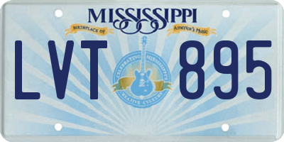 MS license plate LVT895