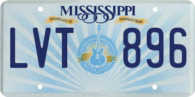 MS license plate LVT896