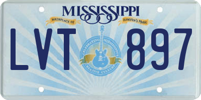 MS license plate LVT897