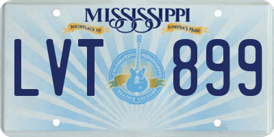 MS license plate LVT899