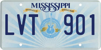 MS license plate LVT901