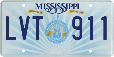 MS license plate LVT911