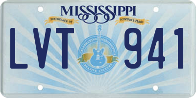 MS license plate LVT941