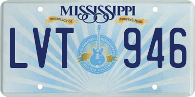 MS license plate LVT946