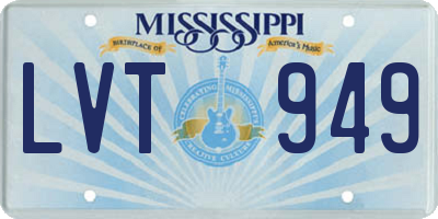 MS license plate LVT949