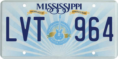 MS license plate LVT964