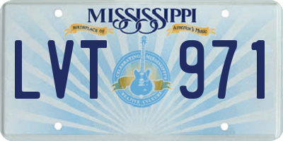 MS license plate LVT971