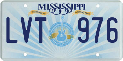 MS license plate LVT976