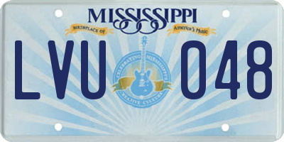 MS license plate LVU048