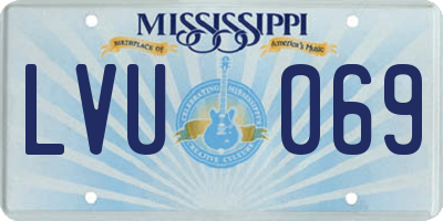 MS license plate LVU069