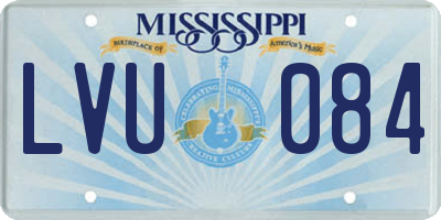 MS license plate LVU084