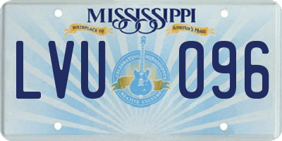 MS license plate LVU096