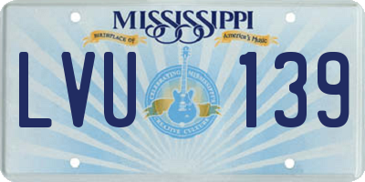 MS license plate LVU139