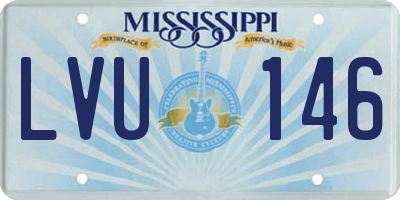 MS license plate LVU146