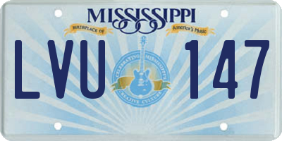 MS license plate LVU147
