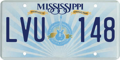 MS license plate LVU148