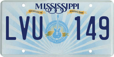 MS license plate LVU149
