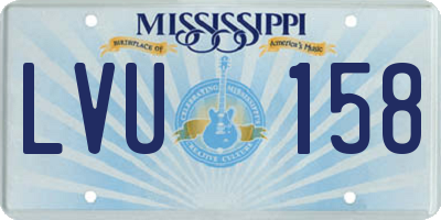 MS license plate LVU158
