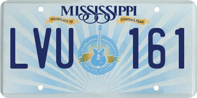 MS license plate LVU161