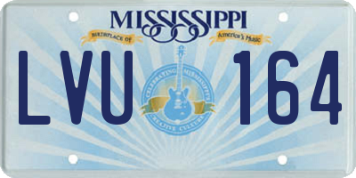 MS license plate LVU164