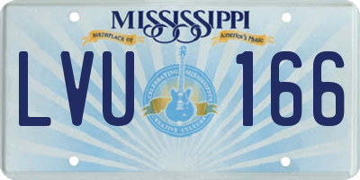 MS license plate LVU166