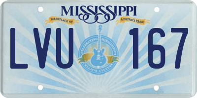 MS license plate LVU167