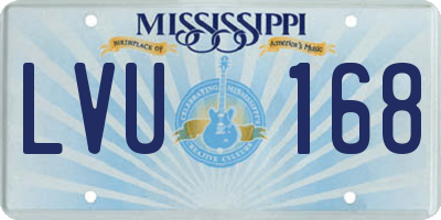 MS license plate LVU168