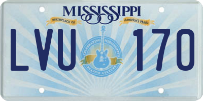 MS license plate LVU170
