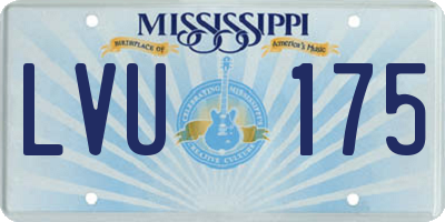 MS license plate LVU175